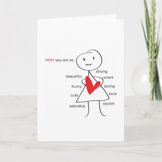 cartão de amor do dia de as mães (Frente)