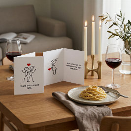 Cartão de Amor do Stickman Engraçado – Que Bom que
