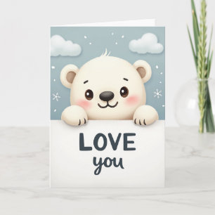 Cartão de Amor do Urso Fofo