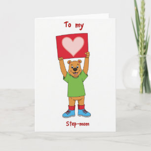 Cartão de Amor do Urso para Madrasta