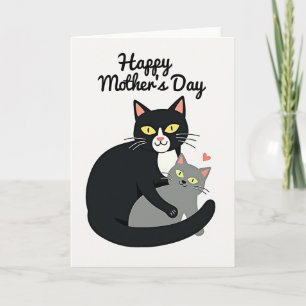Cartão de Amor dos Gatos de Bolinhas