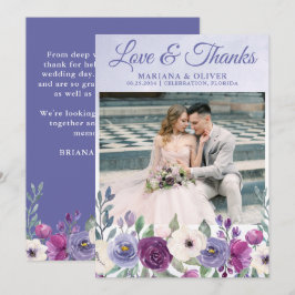 Cartão de Amor e Agradecimento de Foto de Casament