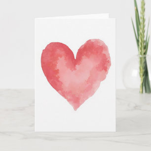 Cartão de Amor em Aquarela Sincero