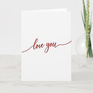 Cartão de Amor Escrito em Vermelho
