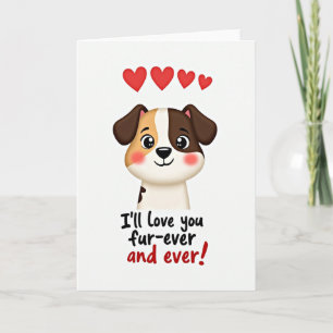 Cartão de Amor Eterno pelo Pelo de Cachorrinho