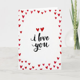 Cartão de Amor Eu Te Amo Corações Vermelhos