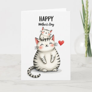 Cartão de Amor Felino em Aquarela