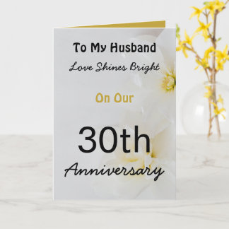 Cartão de Amor Floral de 30º Aniversário para Mari