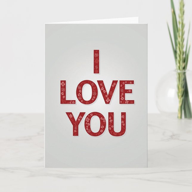 Cartão de Amor Floral Eu Te Amo (Frente)
