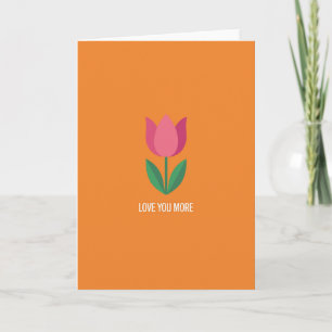 Cartão de Amor Floral Laranja Você Mais