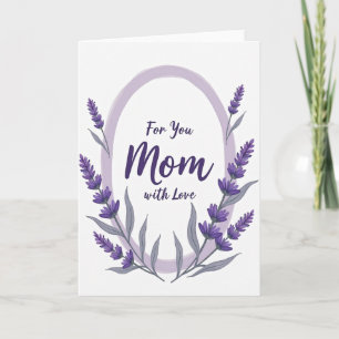 Cartão de Amor Floral Lilás Mamãe