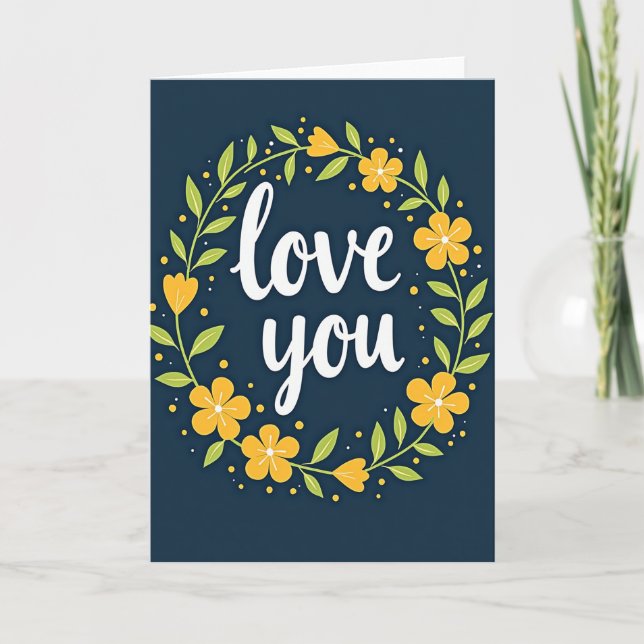 Cartão de Amor Floral Simples (Frente)