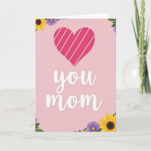 Cartão de Amor Fuchsia Você Mãe