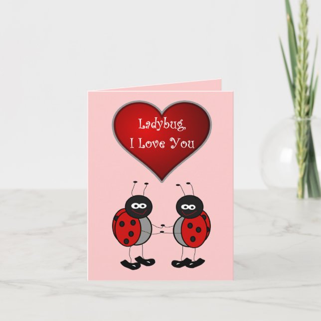 Cartão de Amor Ladybug (Frente)