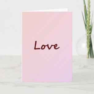 Cartão de Amor Manuscrito Minimalista