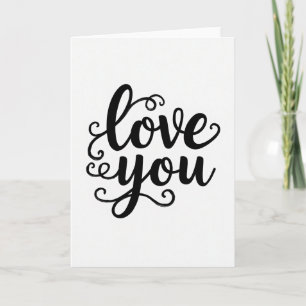 Cartão de Amor Minimalista Brush