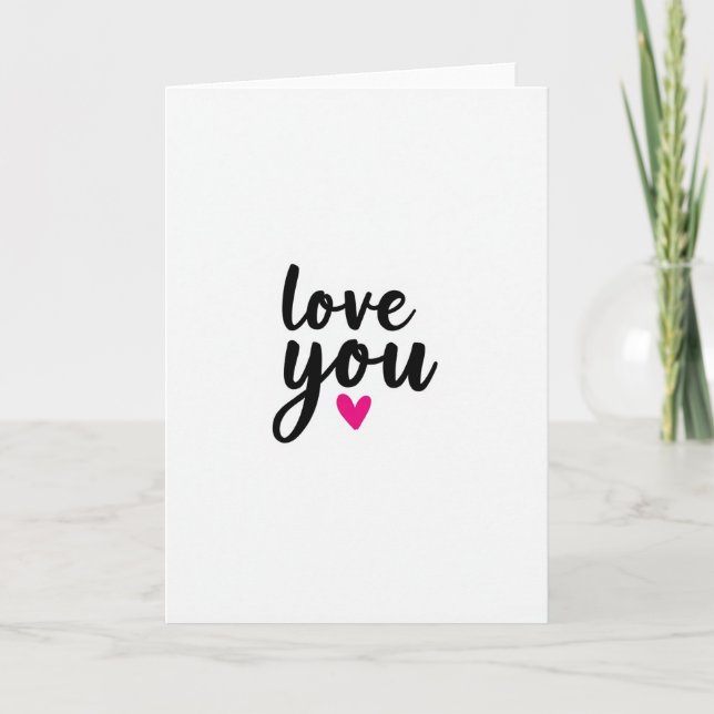 Cartão de Amor Minimalista Simples (Frente)