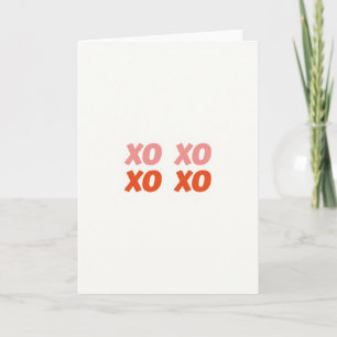 Cartão de Amor Minimalista Xo