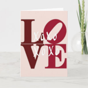 Cartão de Amor Minimalista Xoxo