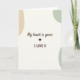Cartão de Amor Orgânico Minimalista
