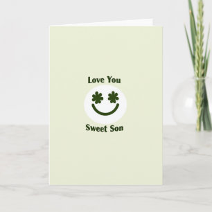 Cartão de Amor para Filho com Sorriso Verde