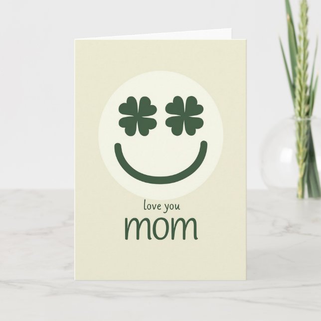 Cartão de Amor para Mãe Sortuda (Frente)