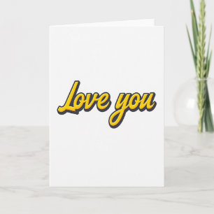 Cartão de Amor Romântico Amarelo
