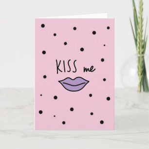 Cartão de Amor Romântico Beije-Me