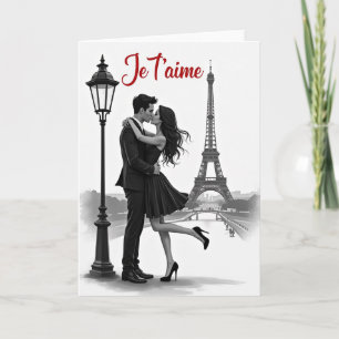 Cartão de Amor Romântico Parisiense