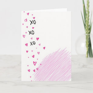 Cartão de Amor Romântico Xo