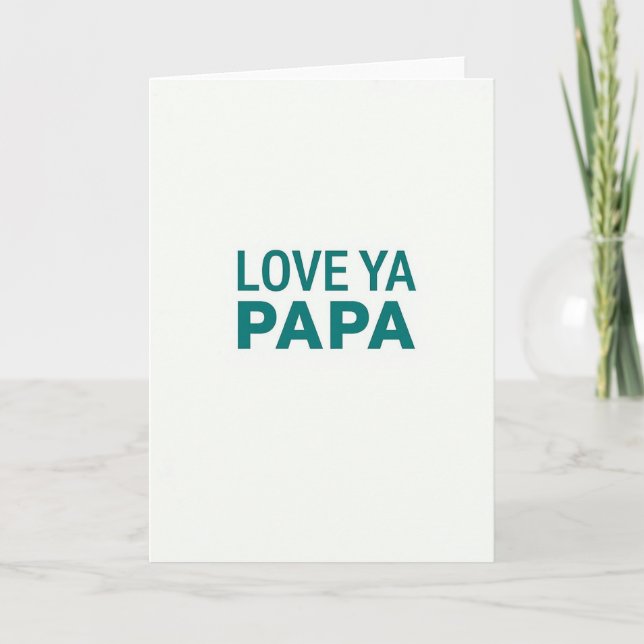 Cartão de Amor Romântico Ya Papai (Frente)