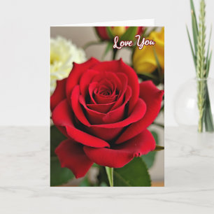 Cartão de Amor Rosa Vermelha