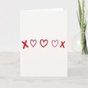 Cartão de Amor Simples Abraços e Beijos