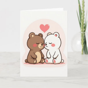 Cartão de Amor Simples de Ursos