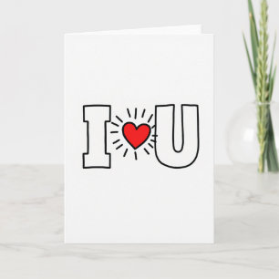 Cartão de Amor Simples Eu Amo Você