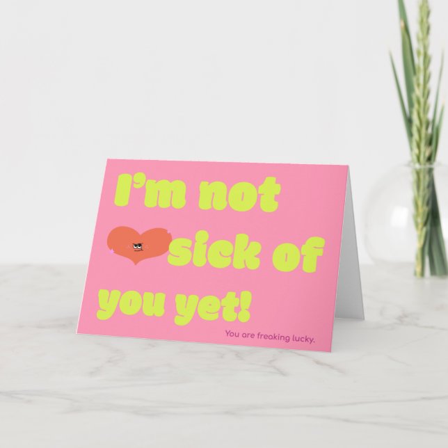 Cartão de Amor Sortudo Danado (Frente)