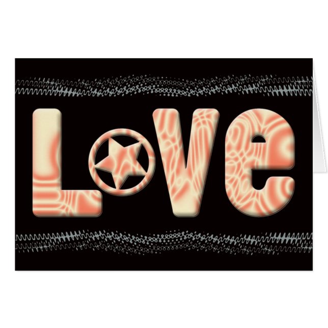 Cartão de Amor Tipo Groovy (Frente Horizontal)