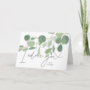 Cartão de Amor Verde para Ele, Cartão de Aniversár