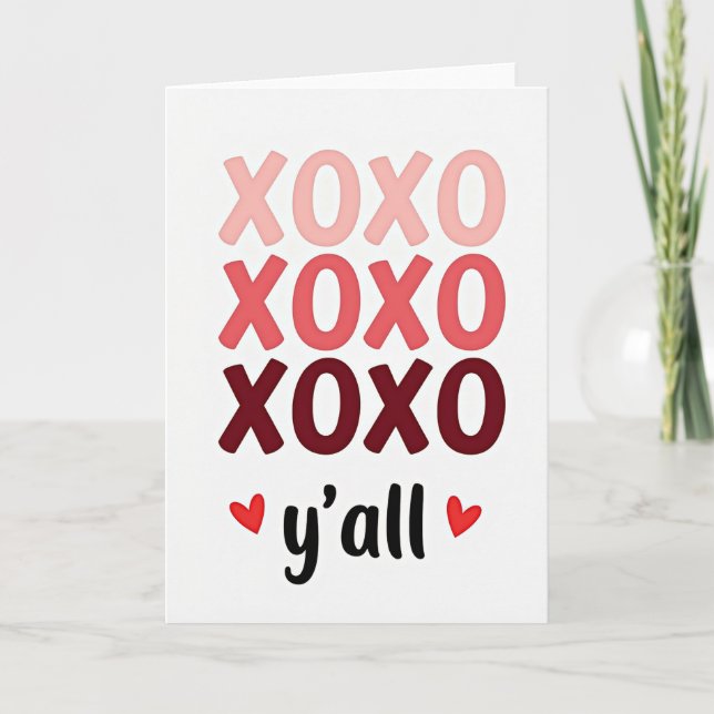 Cartão de Amor Xoxo Yall (Frente)
