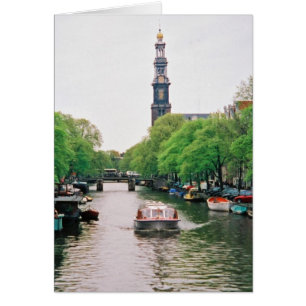 Cartão de Amsterdão Canalboat