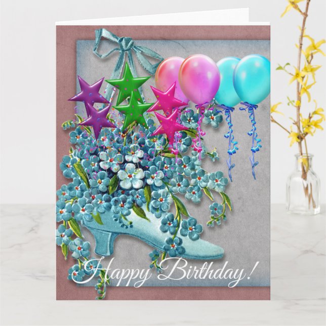 Cartão de Aniversário (Flor Amarela)