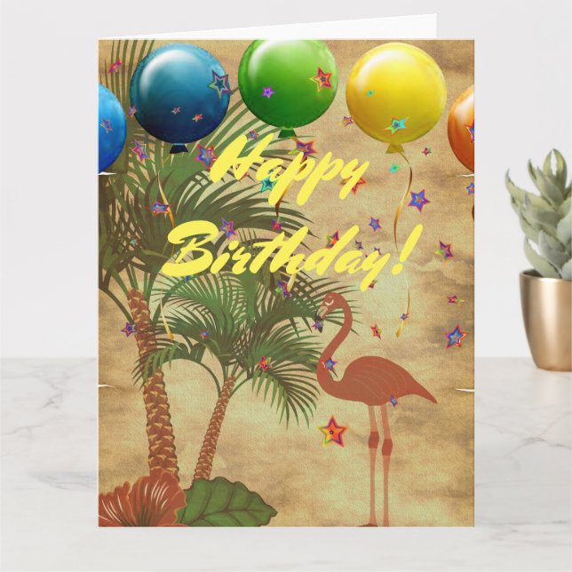 Cartão de Aniversário (Planta pequena)