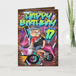 Cartão de aniversário 17º