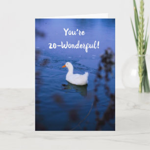 CARTÃO DE ANIVERSÁRIO "20 É MARAVILHOSO"