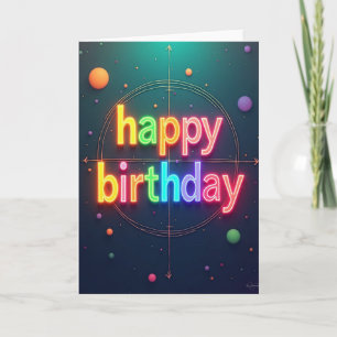 Cartão de Aniversário 3D Luminoso