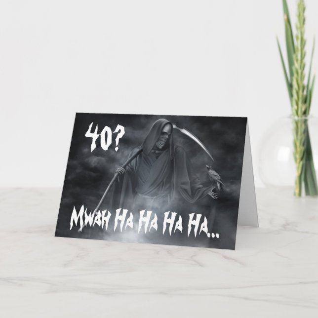 Cartão de aniversário 40º. (Frente)