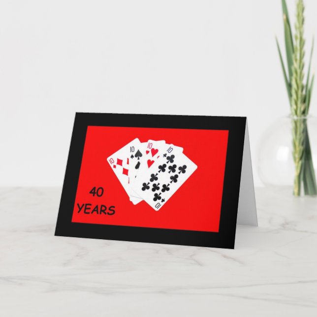 Cartão de Aniversário 40 Anos É Um Grande Negócio (Frente)