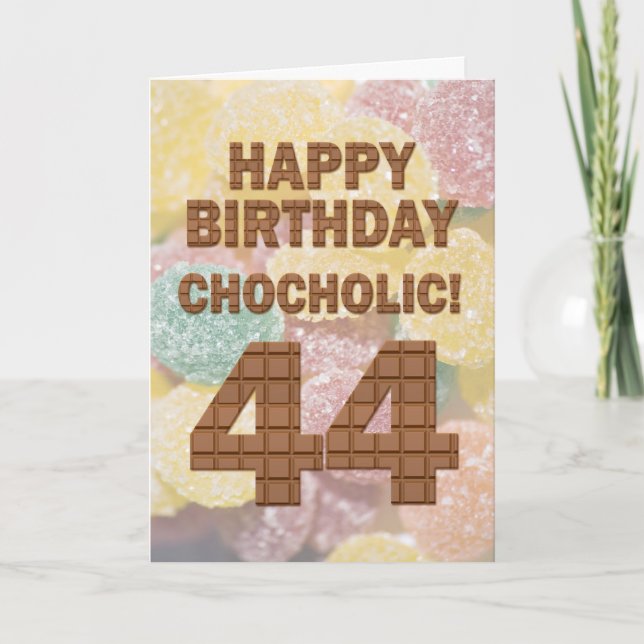 Cartão de Aniversário 44 Chocolólico (Frente)