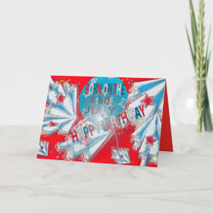 Cartão de aniversário 4 de julho