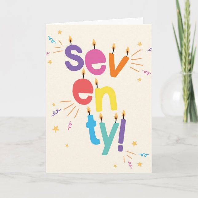 Cartão de Aniversário 70 (Frente)